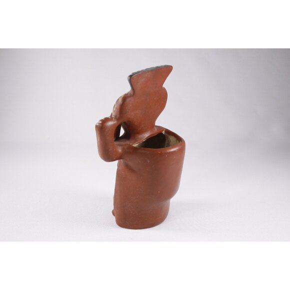 Vintage small Mexican Terracotta planter sculpture, Inca / Maya / Aztec style - Picture 6 of 7
